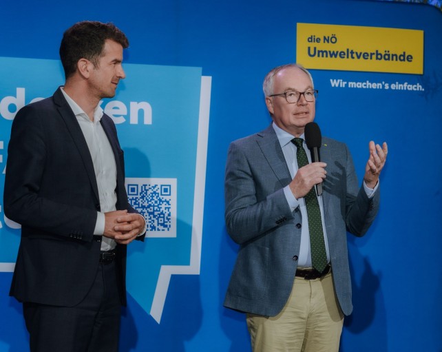Christian Macho, Präsident der NÖ Umweltverbände und Stephan Pernkopf, LH-Stellvertreter