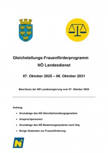 Gleichstellungs- Frauenförderprogramm NÖ Landesdienst 07.10.2025 bis 06.10.2031 Broschüre